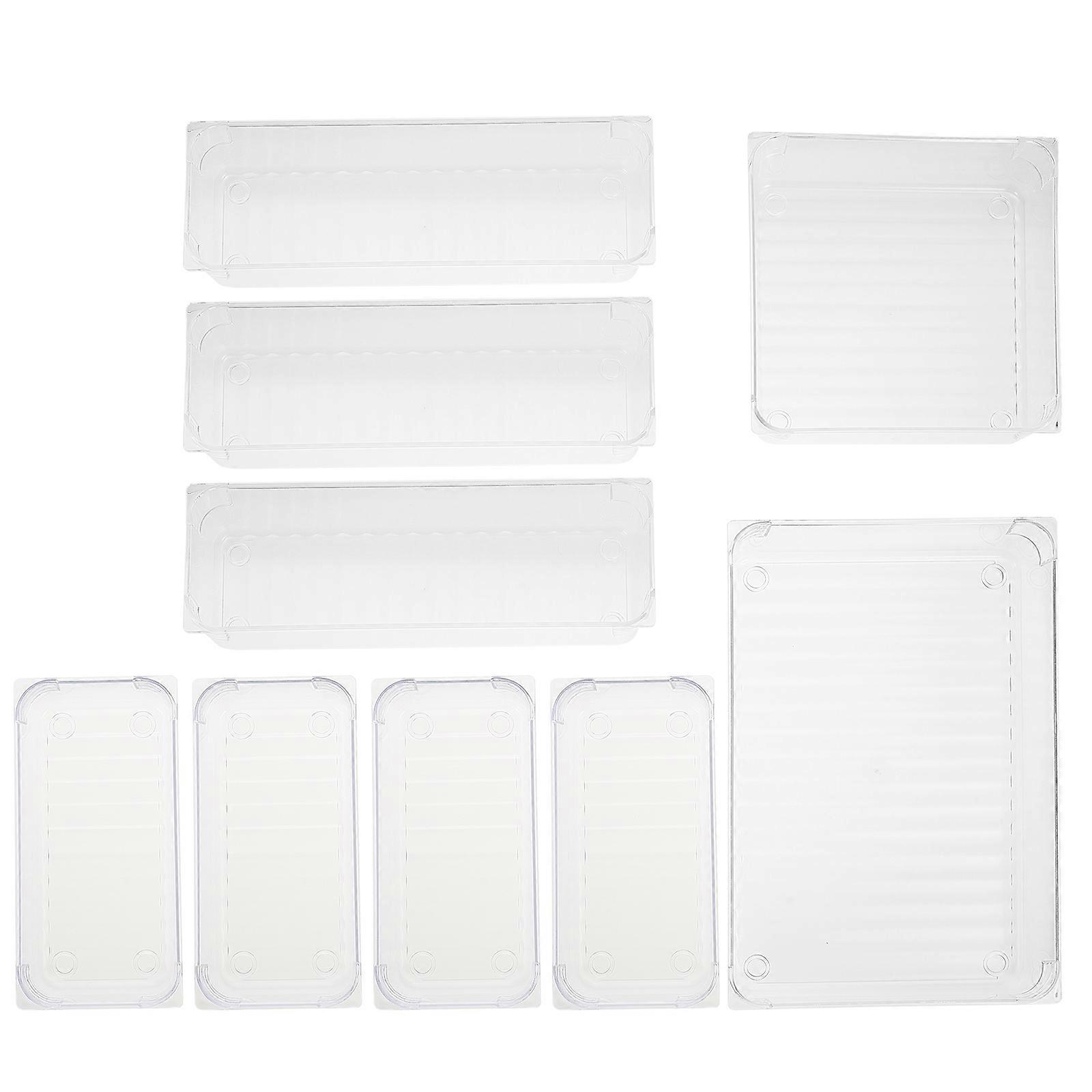 Drawer Partition Boxes for Storage Use 2Sets Transparent Drawer Dividers