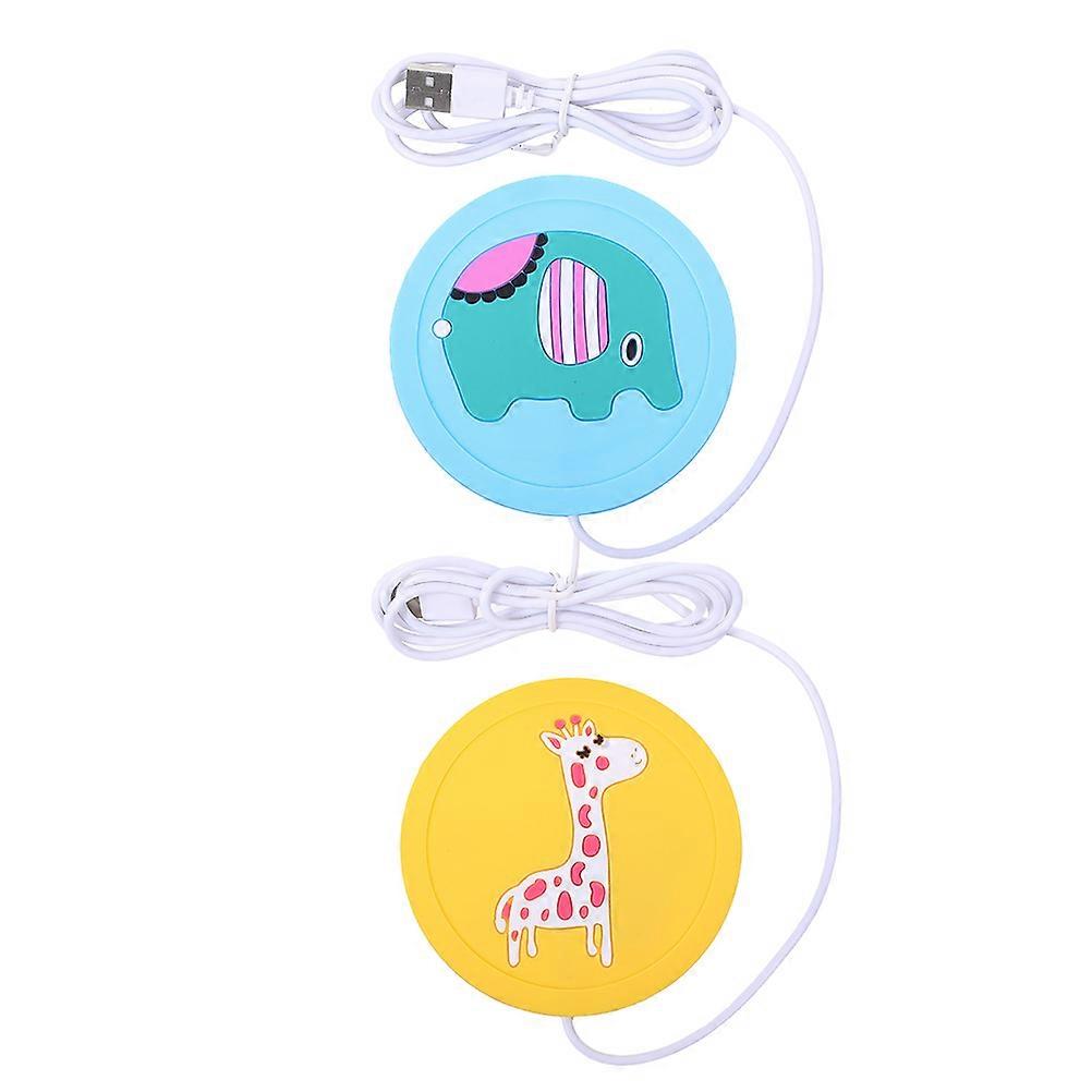 Drink Cup Warmer Silicone Mat for 4Pcs with USB Charging Feature