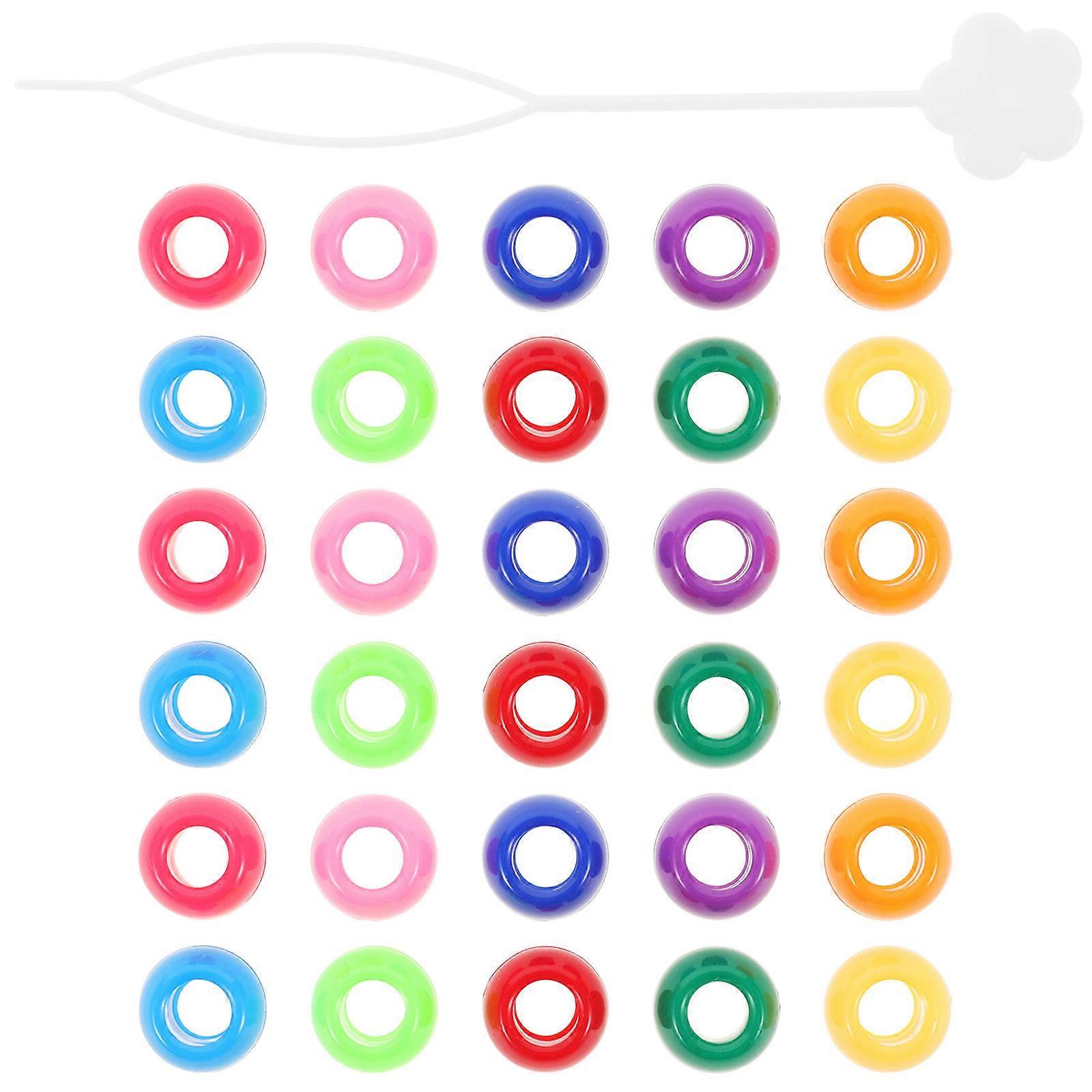 Hair Beads Dreadlock Braiding Accessories for DIY Use 3 Boxes Multi