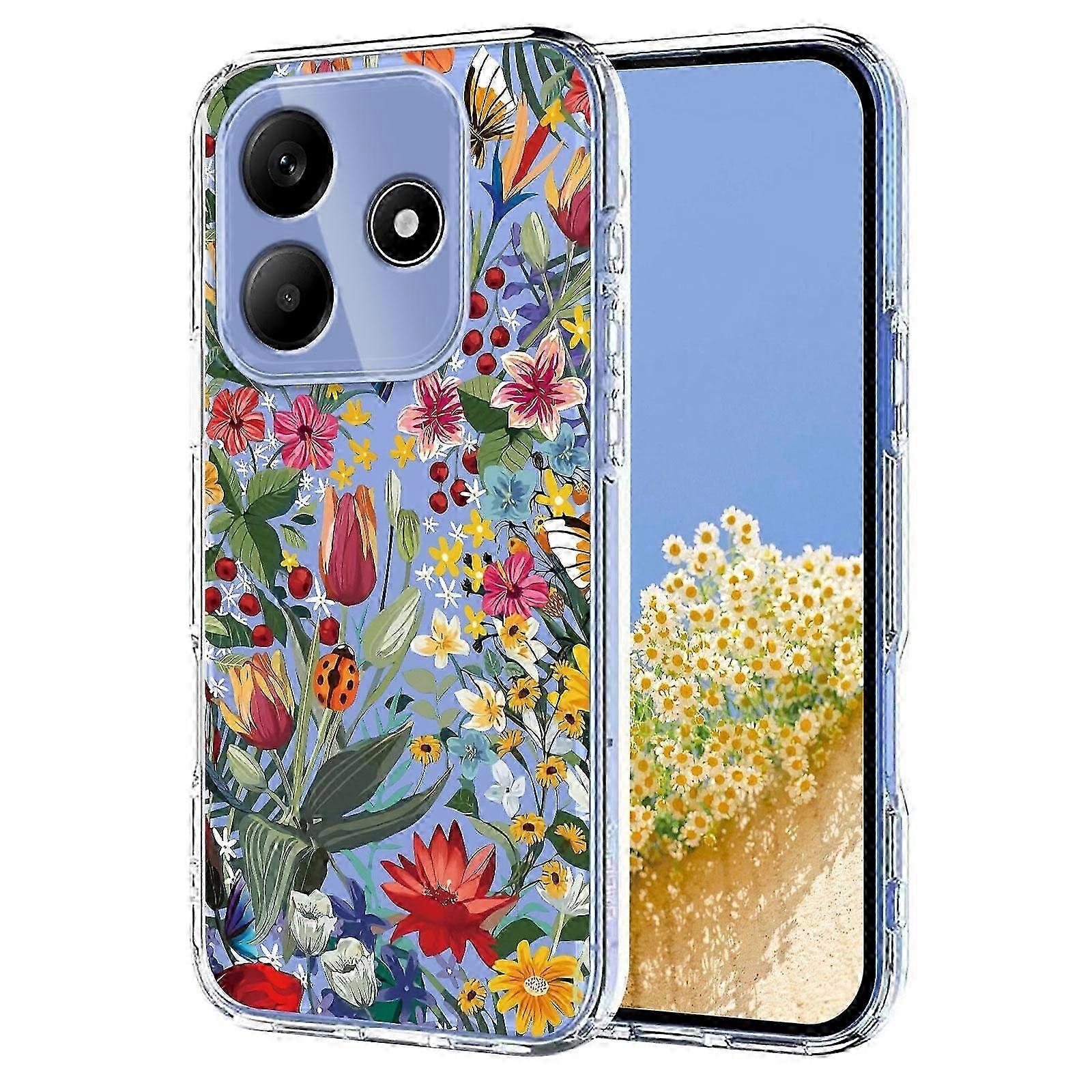 Floral Printed TPU Protective Case Compatible for Redmi Note