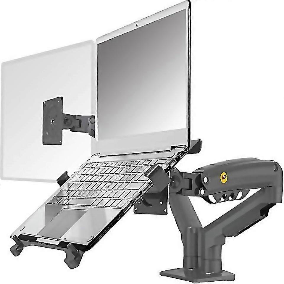 For North Bayou F160fp Tray Dual Arm Bracket Monitor Desk Mount Adjustable Laptop Holder