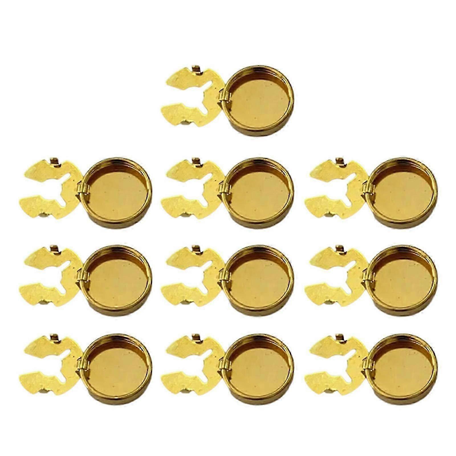 10pcs Fashion Brass Round Cufflinks Button Covers Round Cuff Links Brass Imitation Cuff Links for Unisex Photo Shoots large