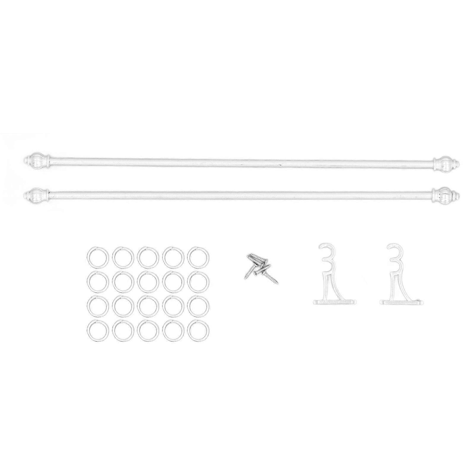 Miniature Curtain Rods 1/12 Scaled Simulation Alloy Dollhouse Double Layer Curtain Rod for Window