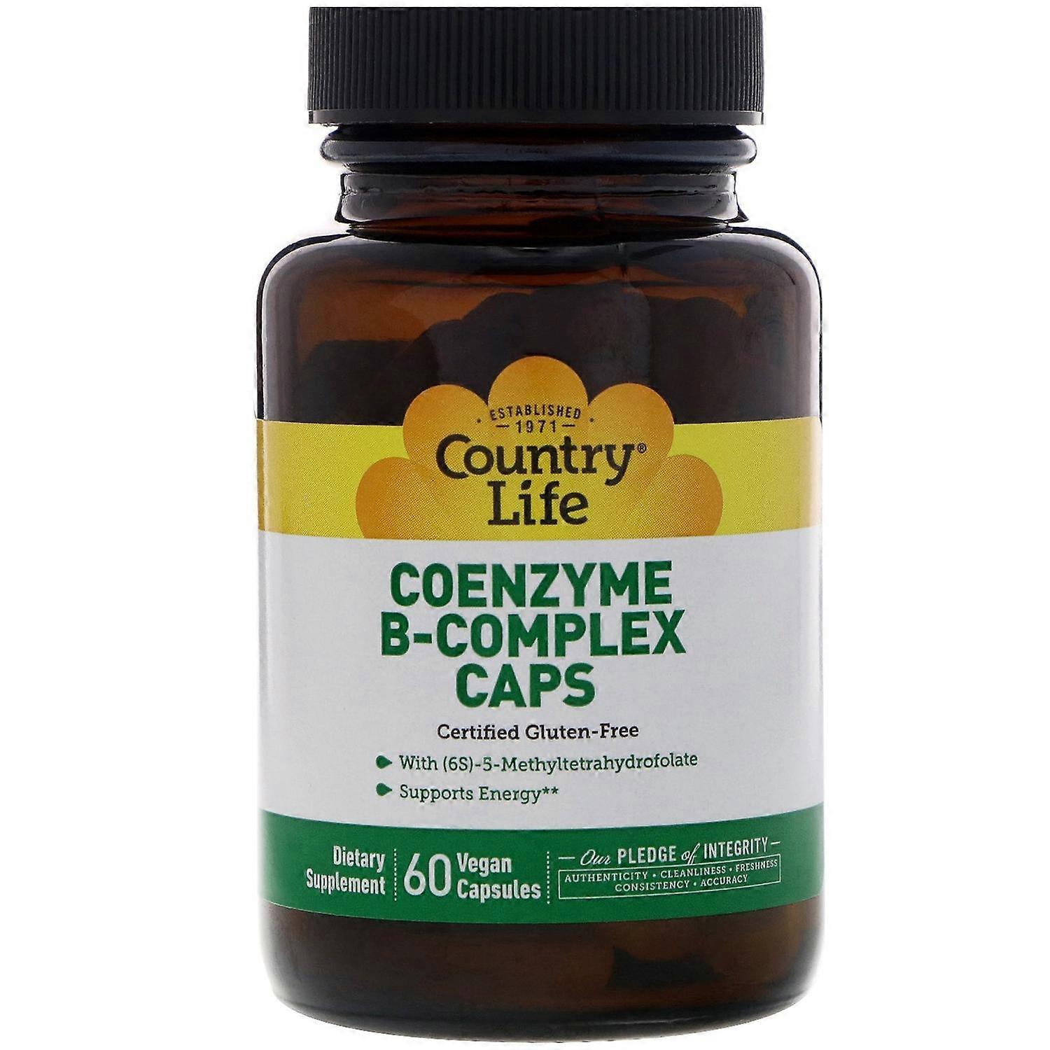 Country Life, Coenzyme B-Complex Caps, 60 Vegan Capsules