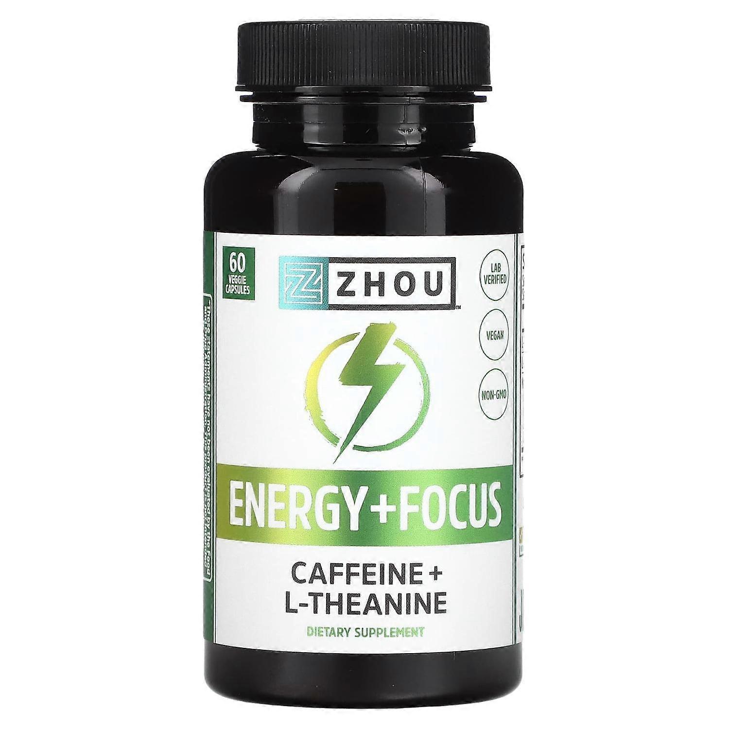 Zhou Nutrition, Energy + Focus, 60 Veggie Capsules