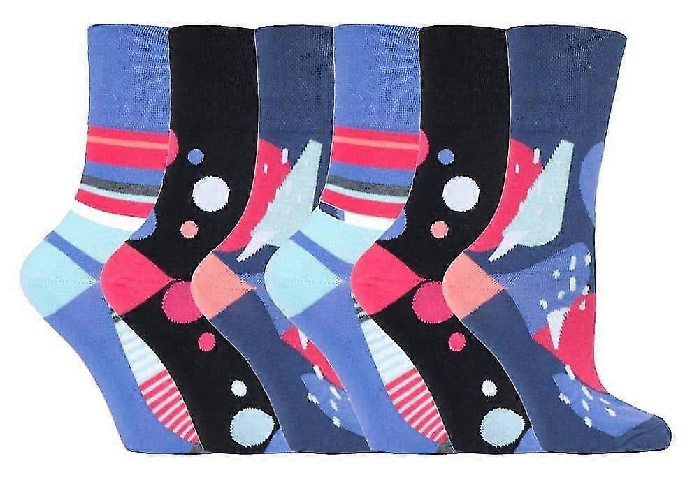 6 Pk Ladies Non Elastic Socks 4-8n