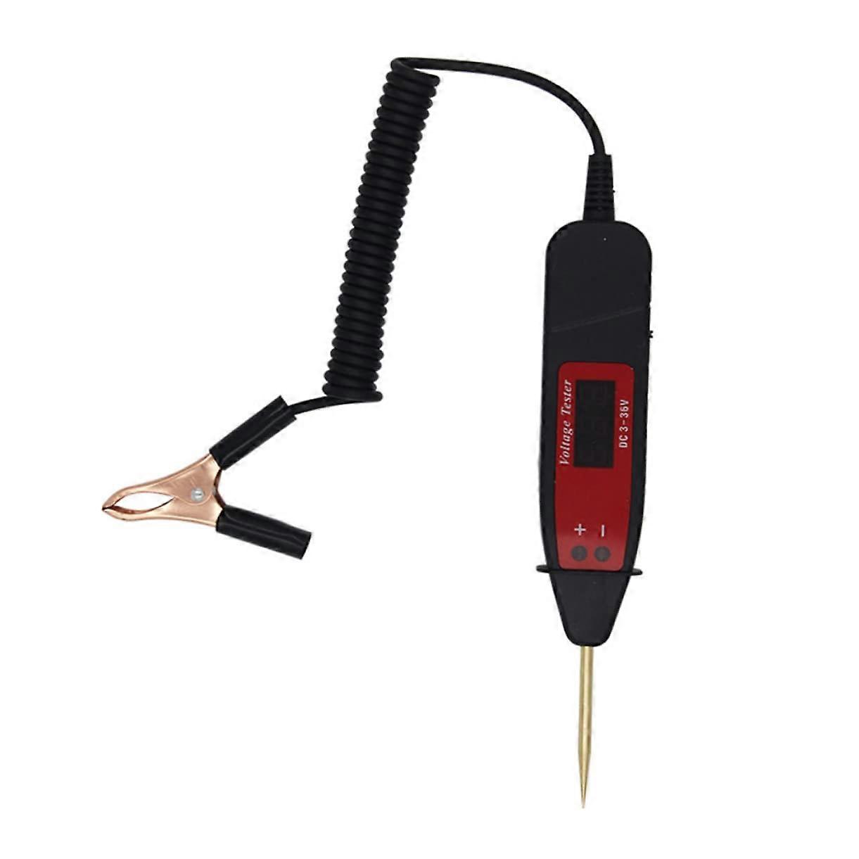 Digital Voltage Tester Pen Car Electrical System Tester With LCD Display Reliable Circuit Probe For Automotive Wiring