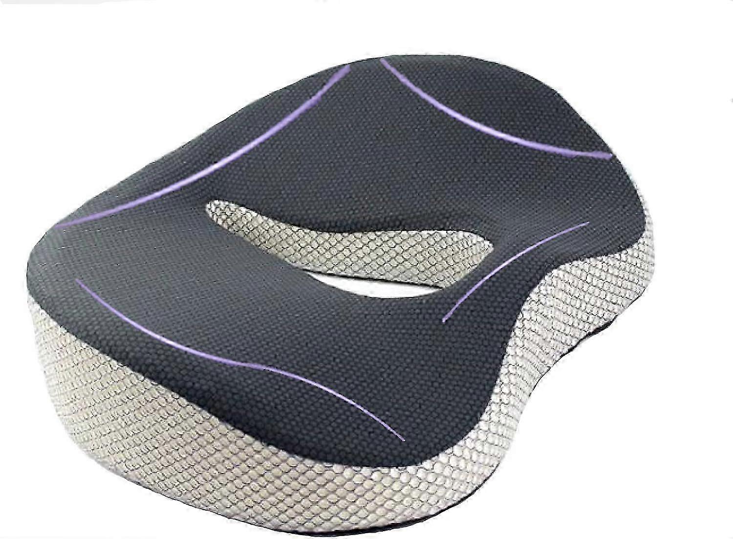 Viscoelastic cushion for office chair, hemorrhoids or back pain Orthopedic pillow with memory foam for seat 25-26