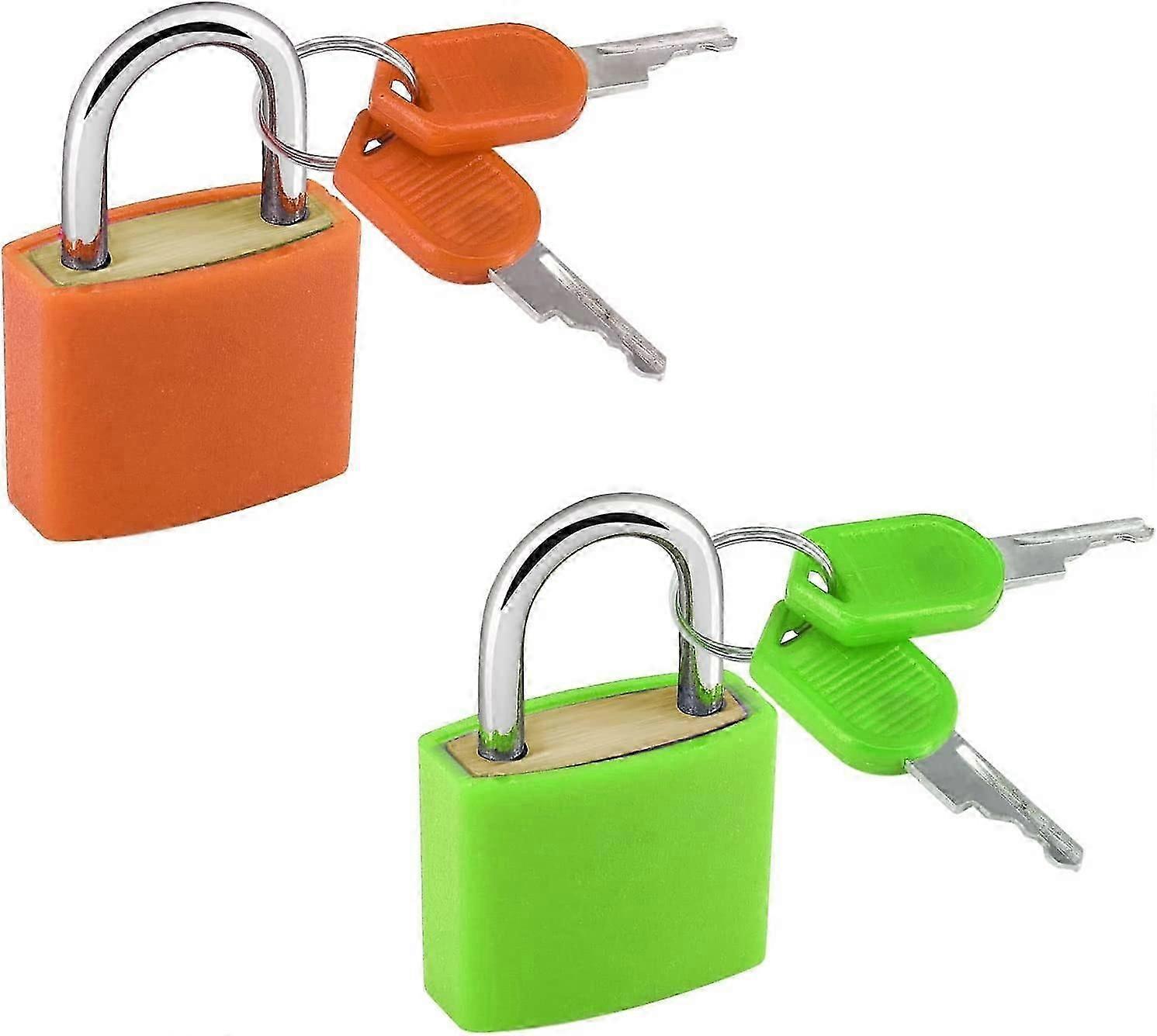 2 PCS Suitcase Locks with Keys, 23mm Coloured Suitcase Padlocks Mini Keyed Padlocks