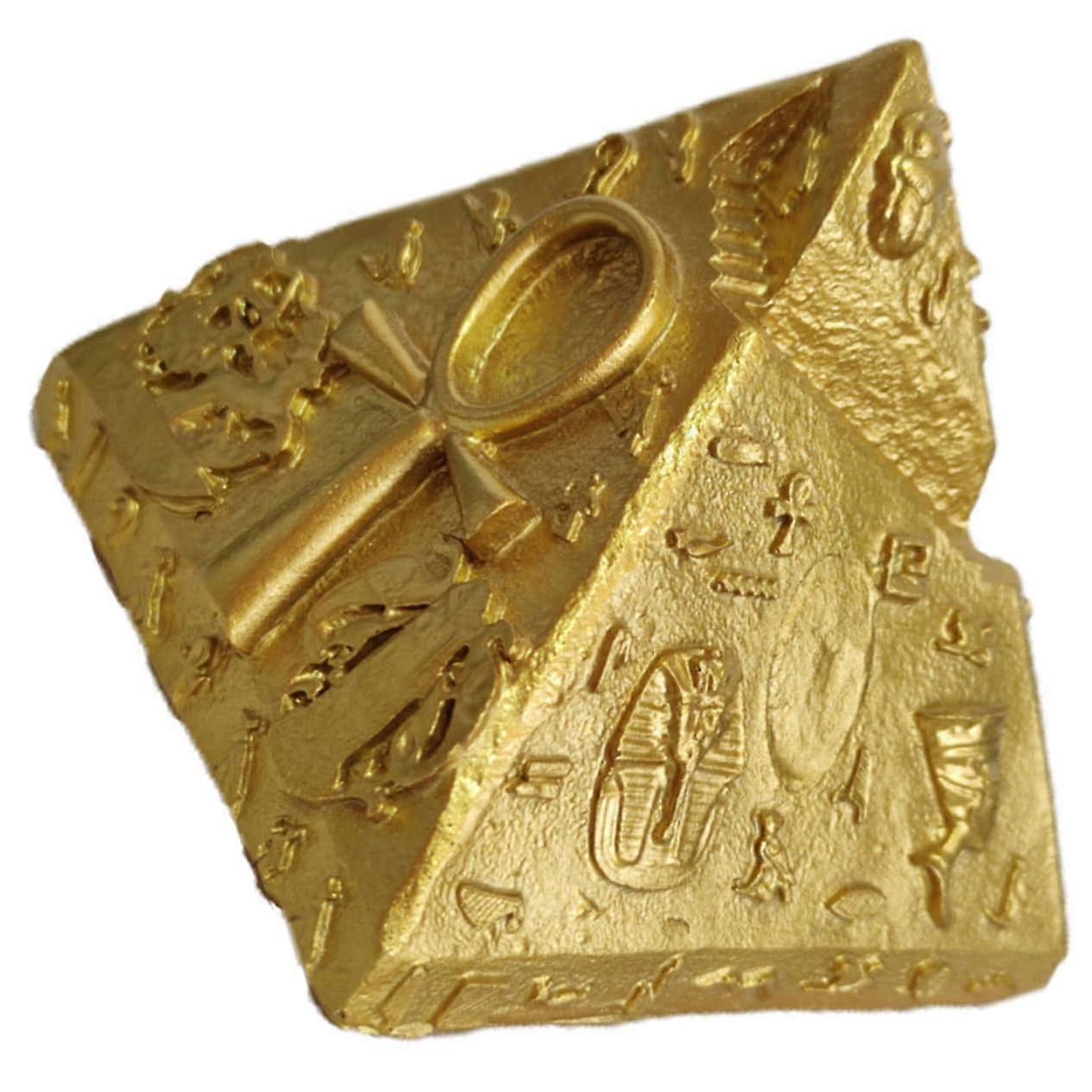 Egyptian Pyramid Model Resin Desktop Ornament For Office And Living Room Vintage Retro Ancient Egypt Decor