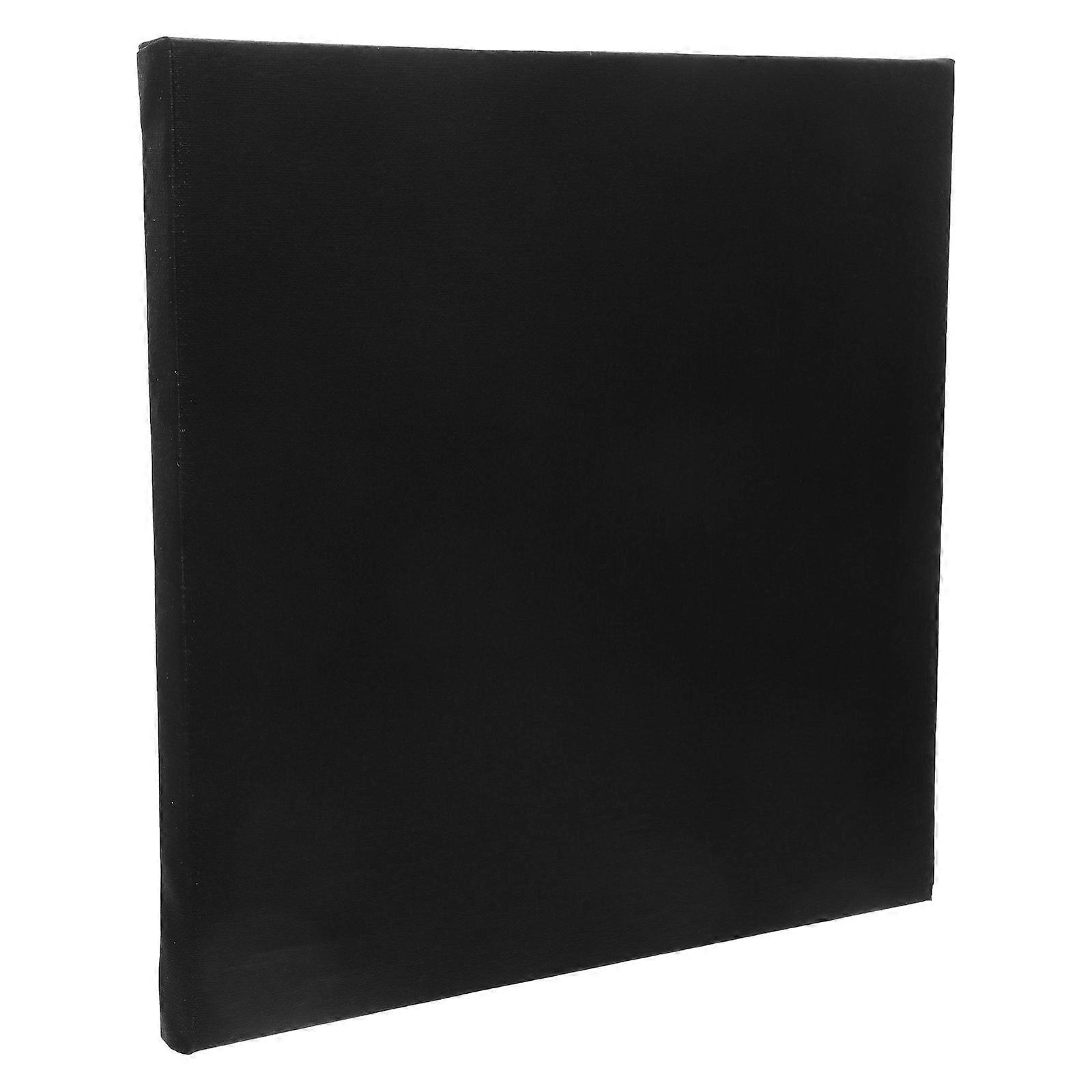 Black Canvas Boards for Painting with Wood Frame 4Pcs for Acrylic Art