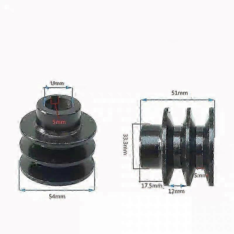 OD 19/20mm ID V Belt Pulley Bore Double Groove for Honda ATVs & Go Karts: 168F, 170F, GX110, GX120, GX160, GX200 Engines
