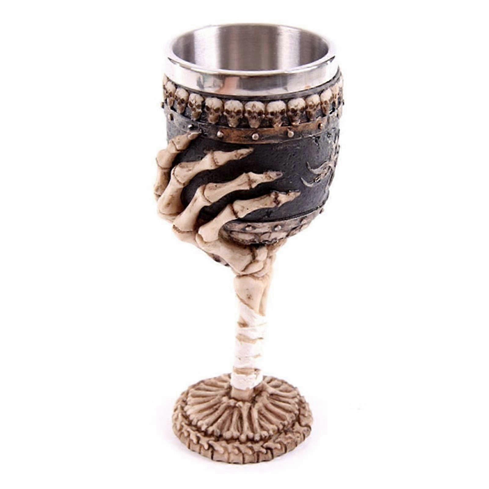Skeleton Arm Goblet Skull Chalice Wine Cup Gothic Style Claw Design One Color Durable Resin Material