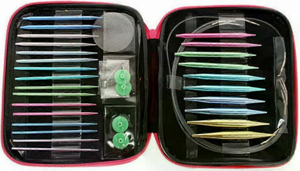 13 Size Interchangeable Knitting Needles Set Circular Knitting Needles Needle Tips Crochet Hook