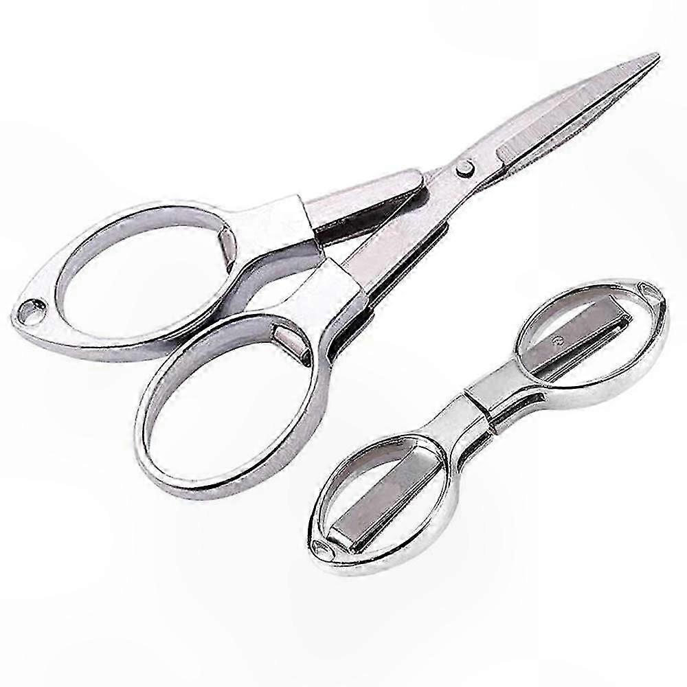 Retractable Folding Scissors Made of Stainless Steel for Convenient Use and Storage