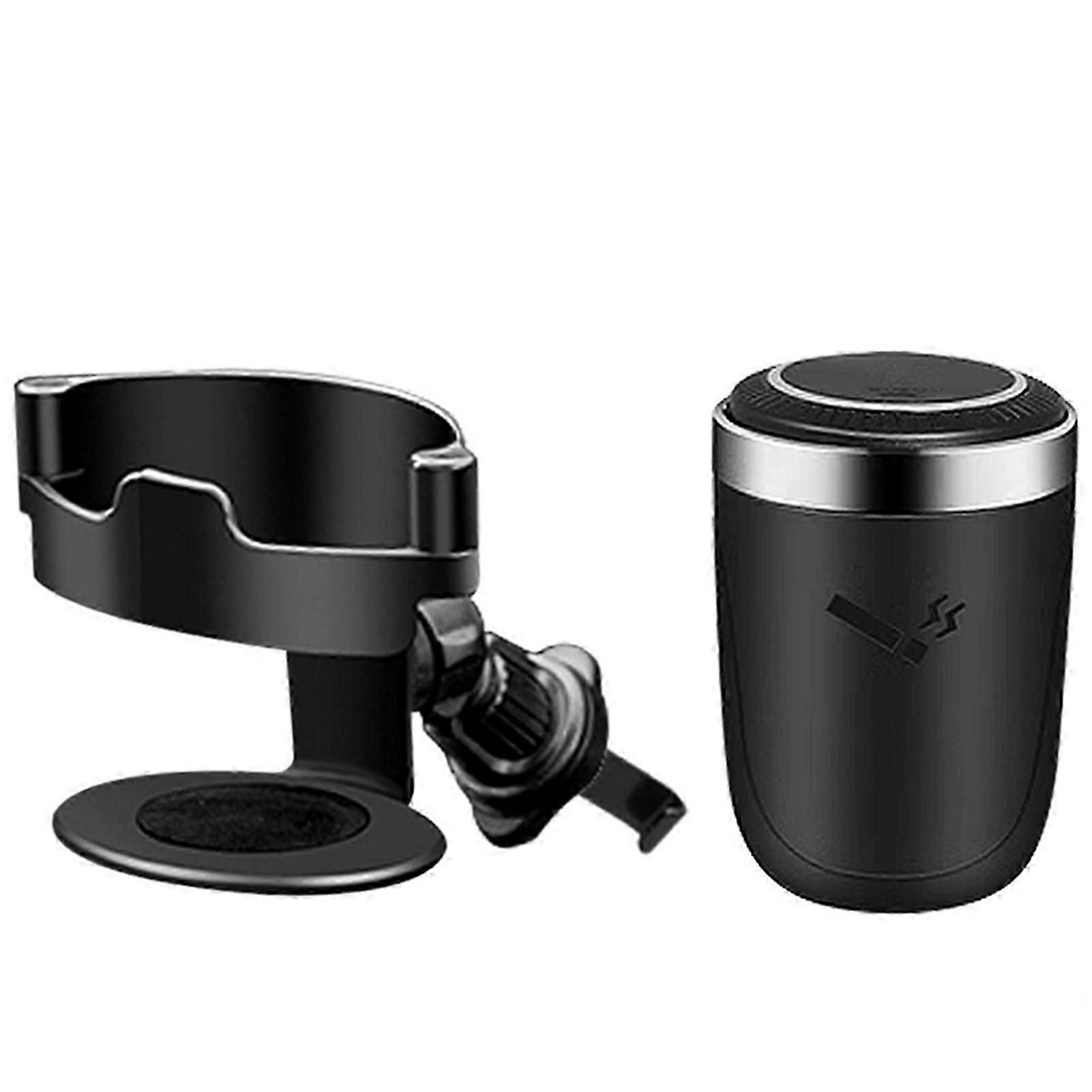 Portable Car Ashtrays with Lid/LED Light Large Capacity Sealing Cigarettes Ash-Cup Present for Dad