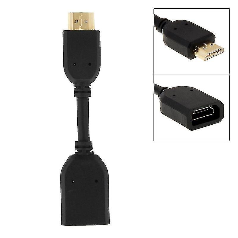 コンピュータアクセサリーセット10cmhdmi19ピンオスからhdmi19ピンメスam-afコネクタアダプターケーブルブラック