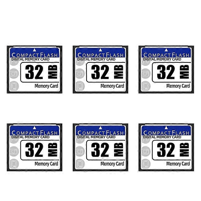 6X 32MB Compact Flash Memory Card for Camera, Advertising Machine, Industrial Computer Card