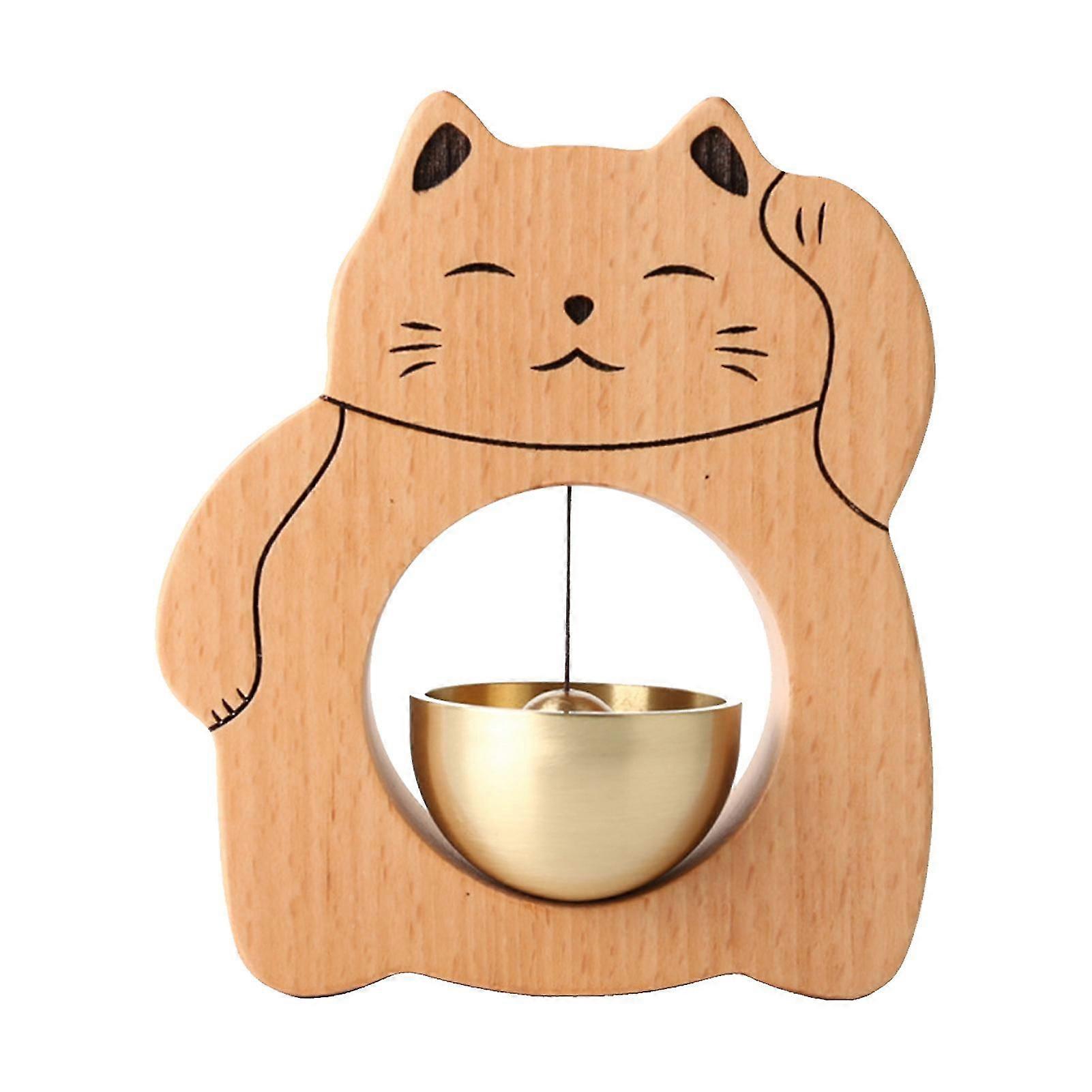 ラッキーキャットショップキーパーベルショップレストランの入り口のための小さなソフトサウンドのドアベル銅ベル