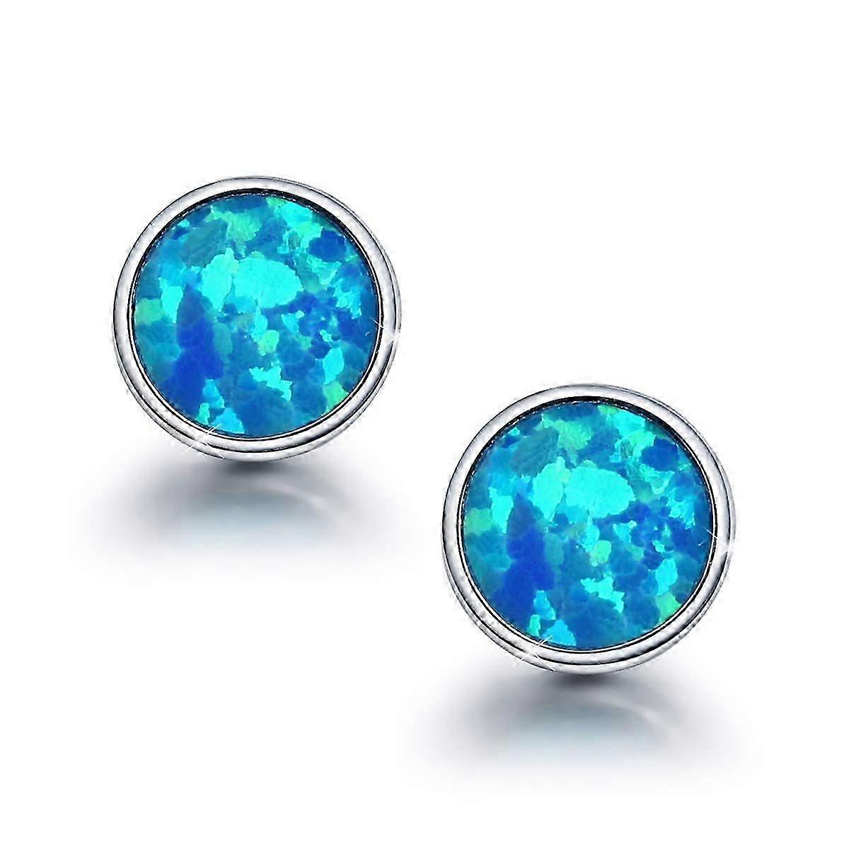 Pendientes de botón redondos de 7 mm de plata de ley 925