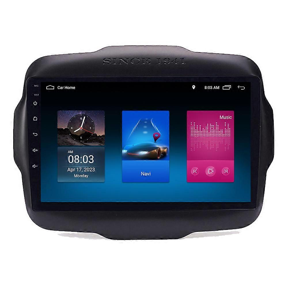 RoverOne Car Stereo Radio Bluetooth CarPlay Android Auto GPS Sat Nav Touch Screen for Jeep Renegade 2014 - 2018