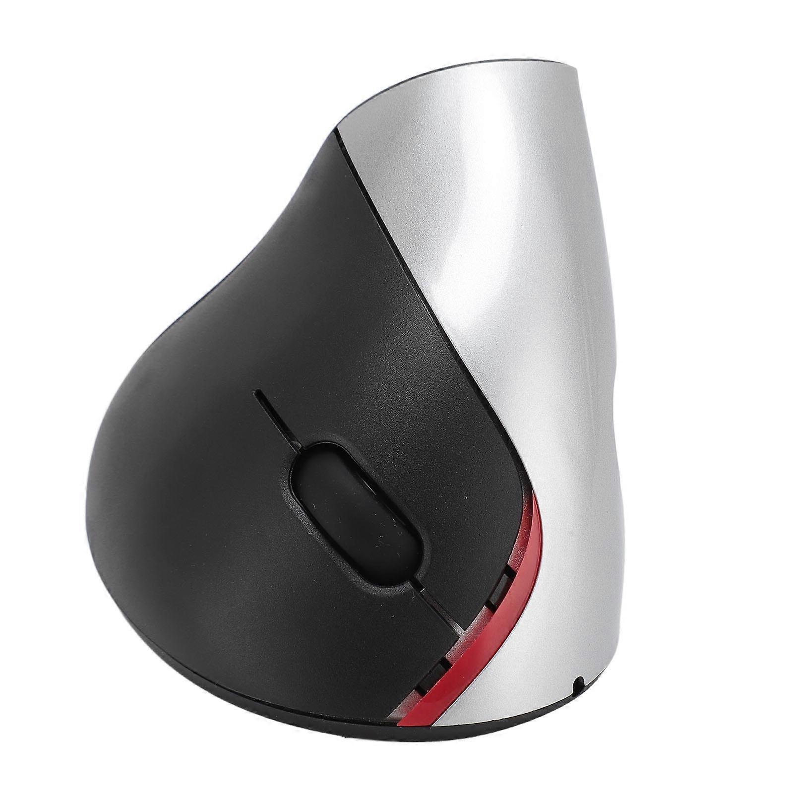 Right Hand Ergonomic Mouse 3 Adjustable DPI 800 1200 1600 Levels Rechargeable 2.4G Wireless Vertical Optical Mouse for Laptop Tablet Silver 