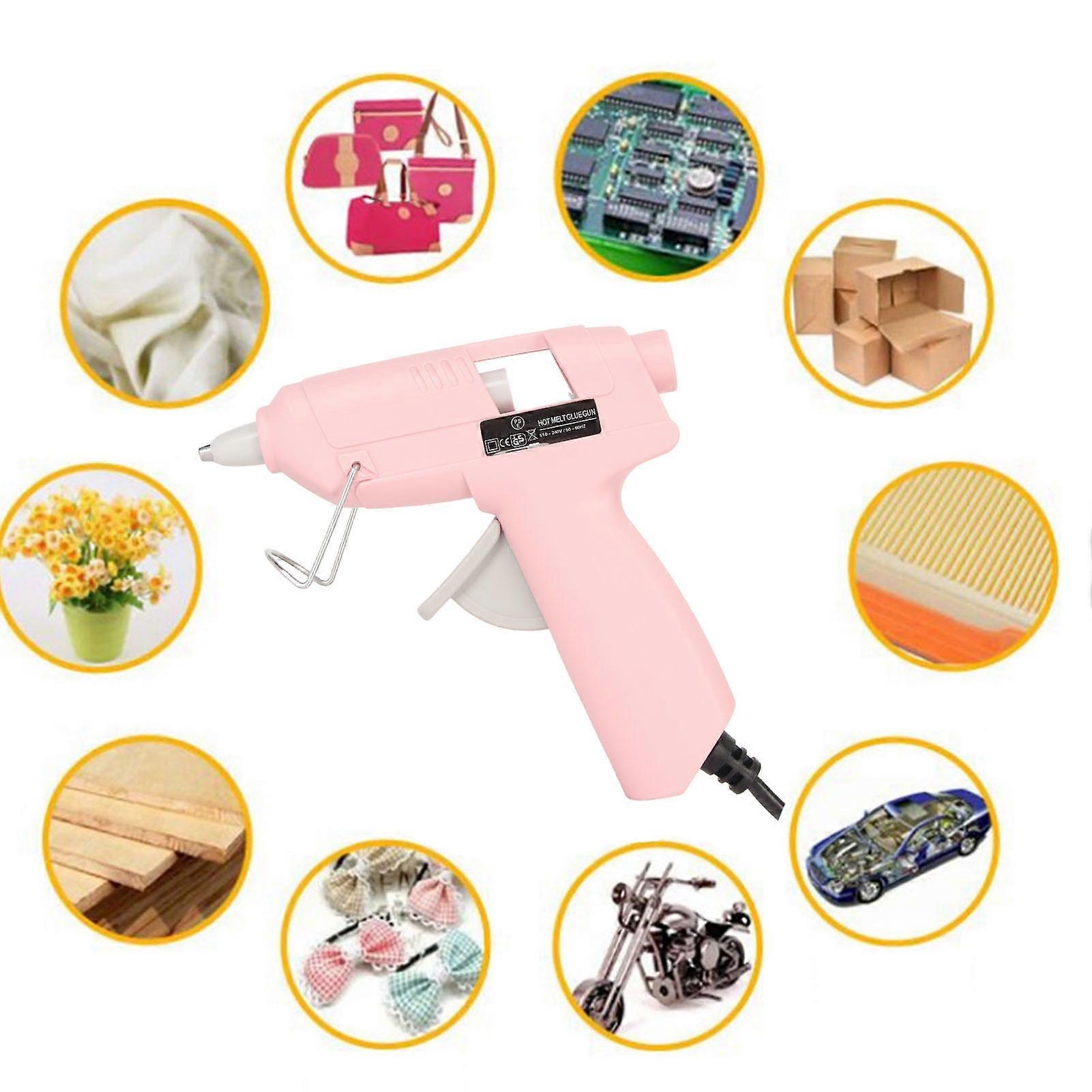 Hot Glue Machine Fast Preheating 20W Mini Hot Melt Glue Machine with 30 Glue Sticks for Kids DIY Craft 110‑240V EU Plug 