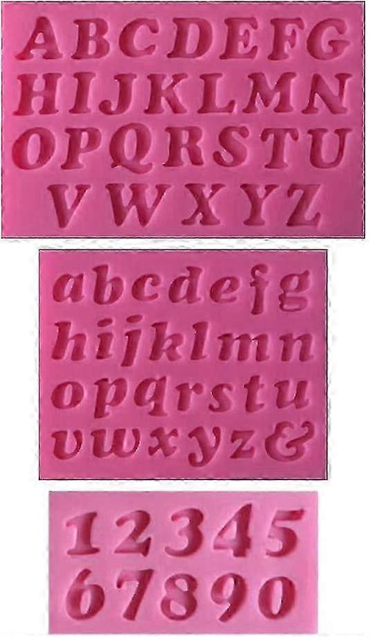 3d Silicone Mold Alphabet Numbers For Sugar Paste, Cake Design, Decoration