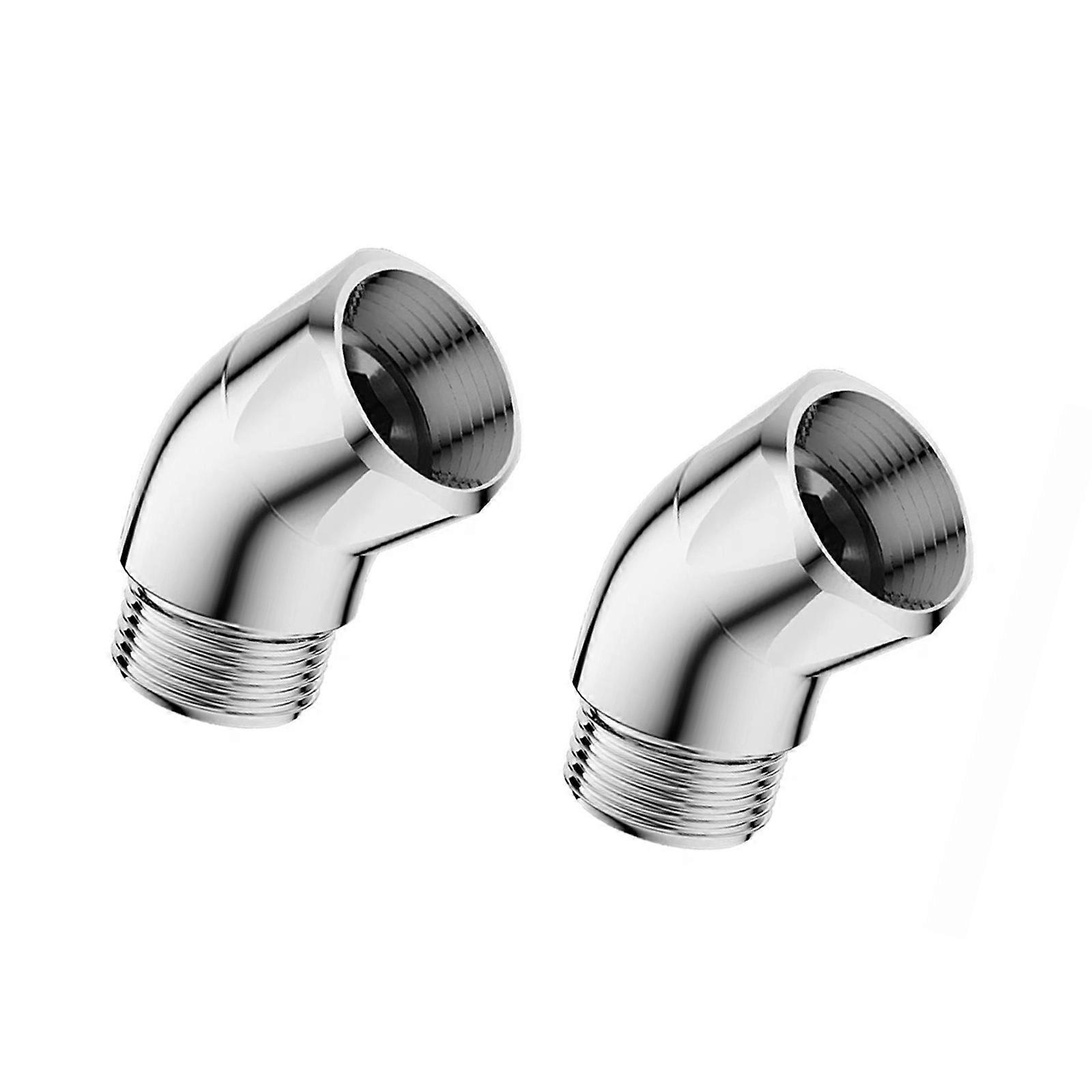 2Pcs Handheld Shower Head Elbow Adapter Shower Arm Angle Adapter 135 Degrees Shower Arm Elbow Connector for Shower Hose Multicolor