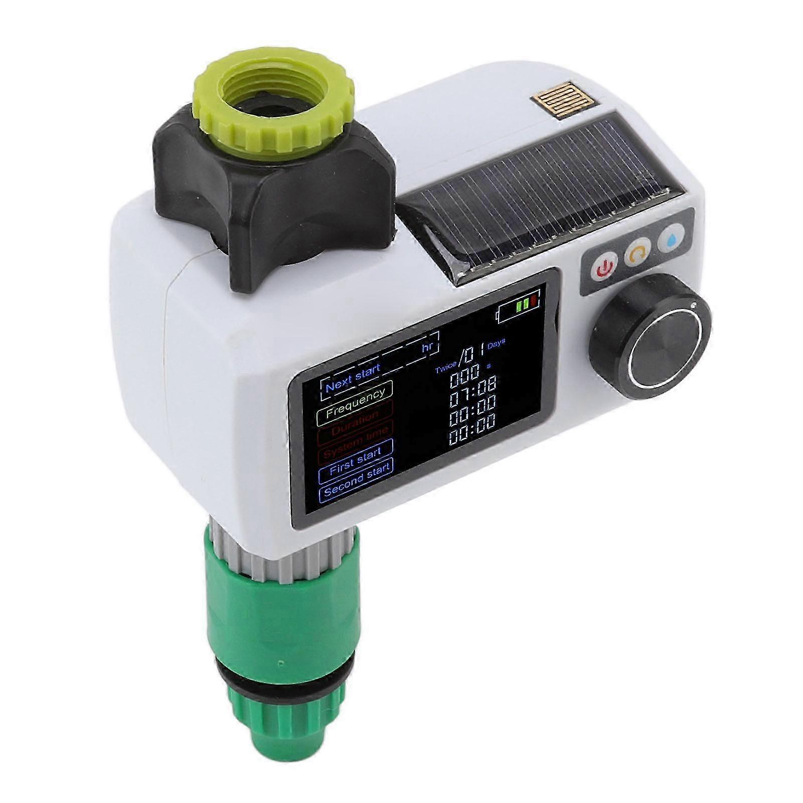 Solar Sprinkler Timer Solar Rain Sensing Automatic IP68 Waterproof Real Time Self Inspection Garden Irrigation Timer