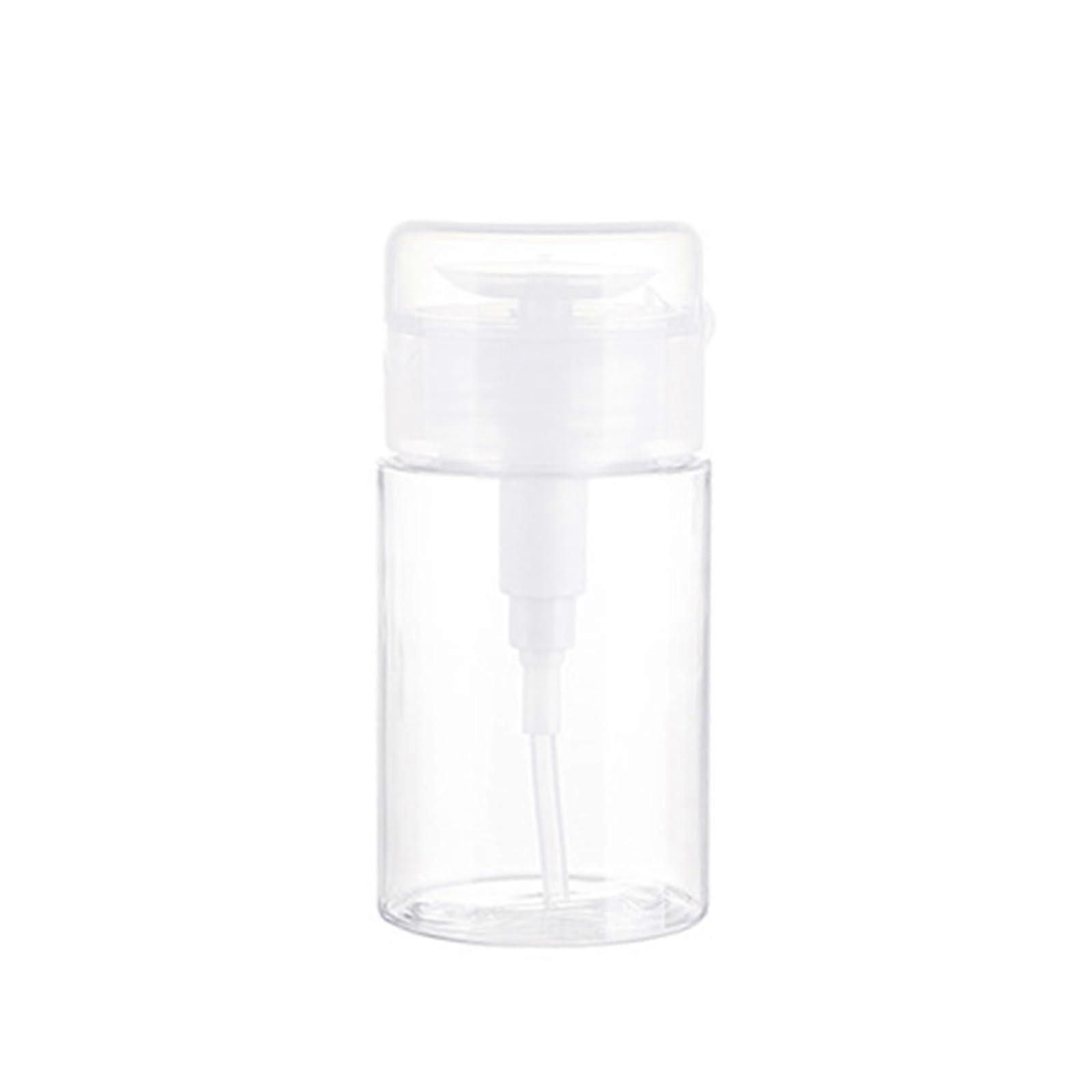 Push Down Dispenser Plastic Empty Push  Bottles 100ml For Nail Polish Makeup Remover Micellar Water Toner