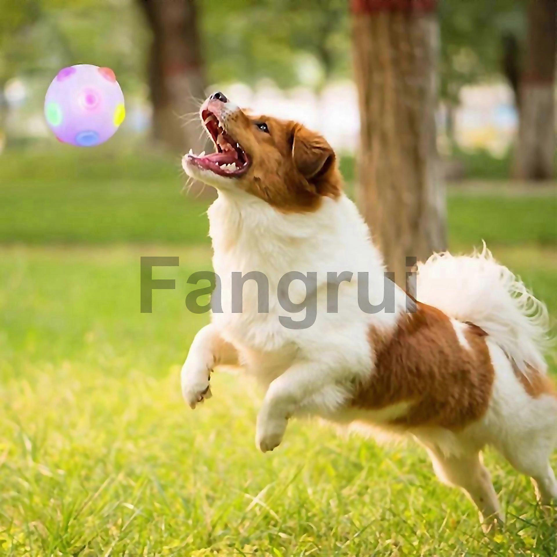 For Self Moving Illuminated Dog Ball Jumping Activation Dog Shake Ball Toy Flashing Ball Elastic Pet