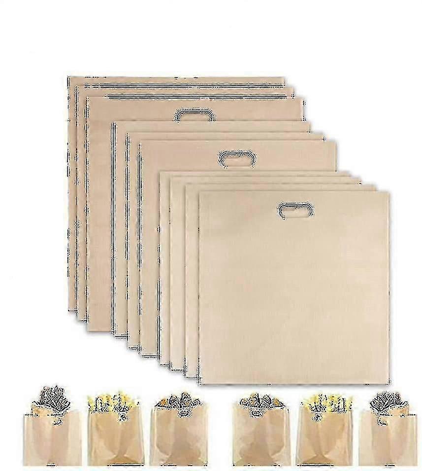 可重复使用的烤面包机袋，不粘手可水洗，每包 10 个烤面包机袋好易