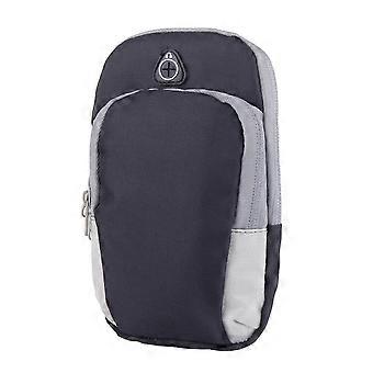 Sacoche de bras de sport étanche Qijita 1PC, élégante et grande taille, pour téléphone, idéale pour l'exercice, la course à pied, le fitness et l'escalade (noir)