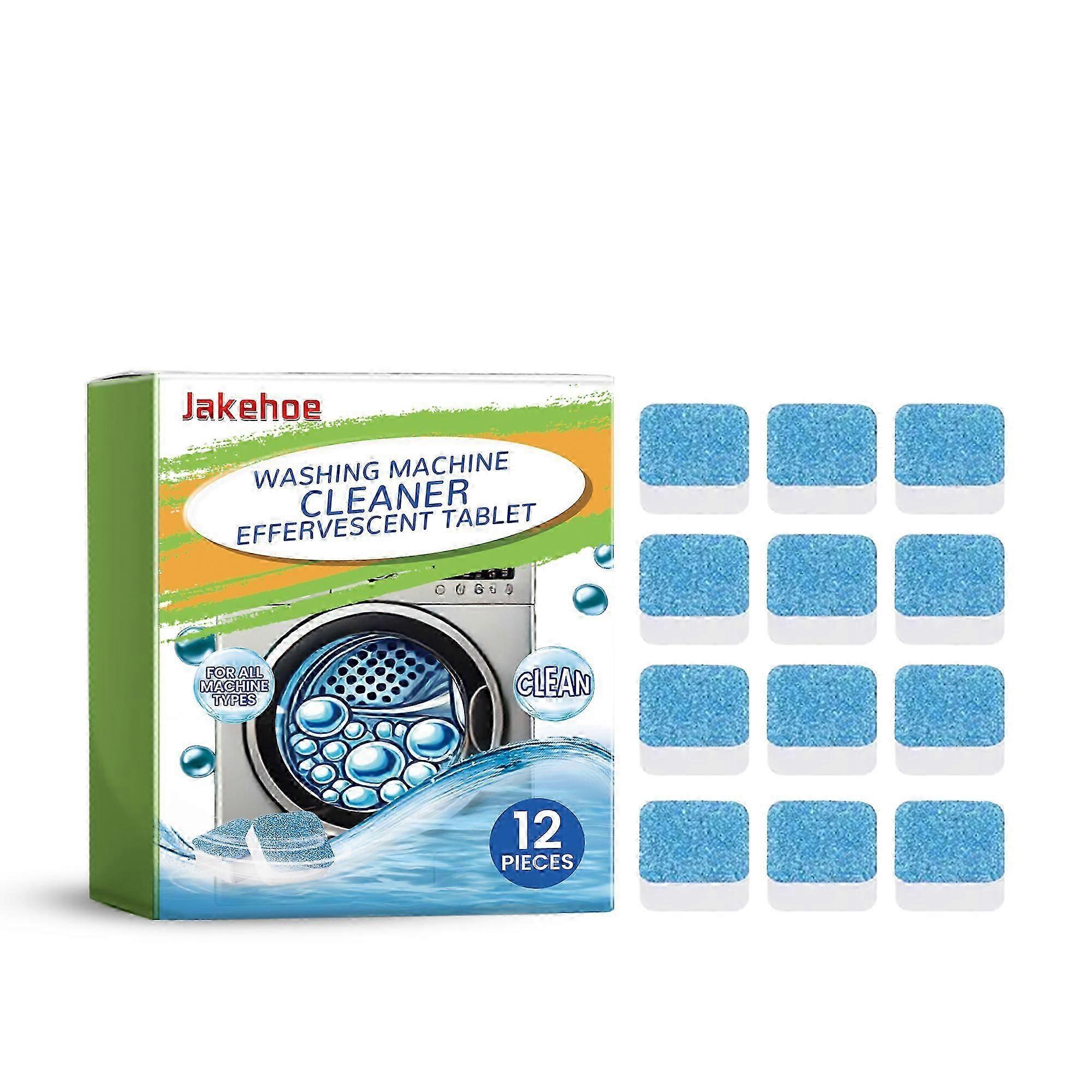 Deep Clean Washing Machine Tablets - 12 Pack, Remove Odors  Scale, Easy  Effective