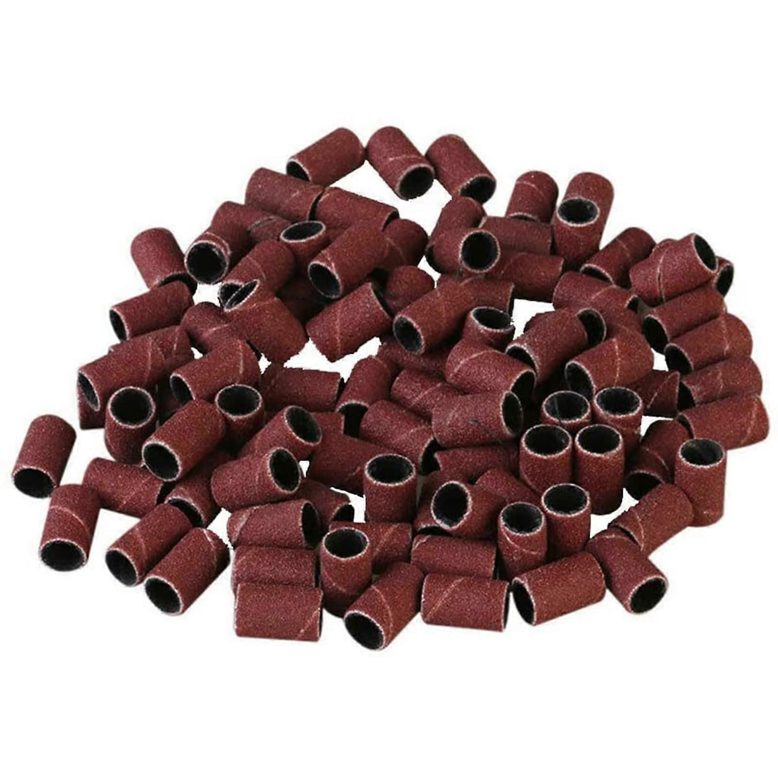 Sanding Bands Drum Sander Set 400 Grit 100 Pieces Sleeves Shank Rotary Tool Kit With 2 Mandrels
