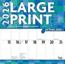 Large Print 2026 Square Flap Matte Calendar Calendar Book