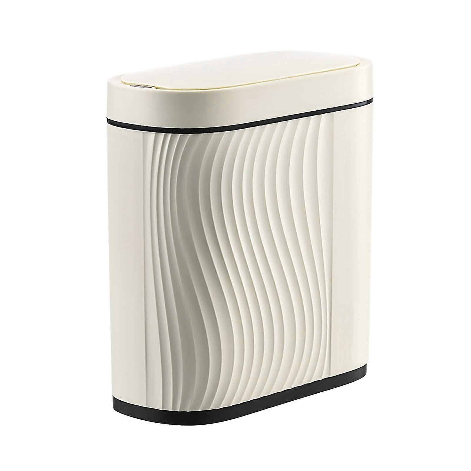 8L Bathroom Trash Can Motion Sensor NonContact Waterproof ABS Plastic UltraThin Automatic Trash Can With Lid