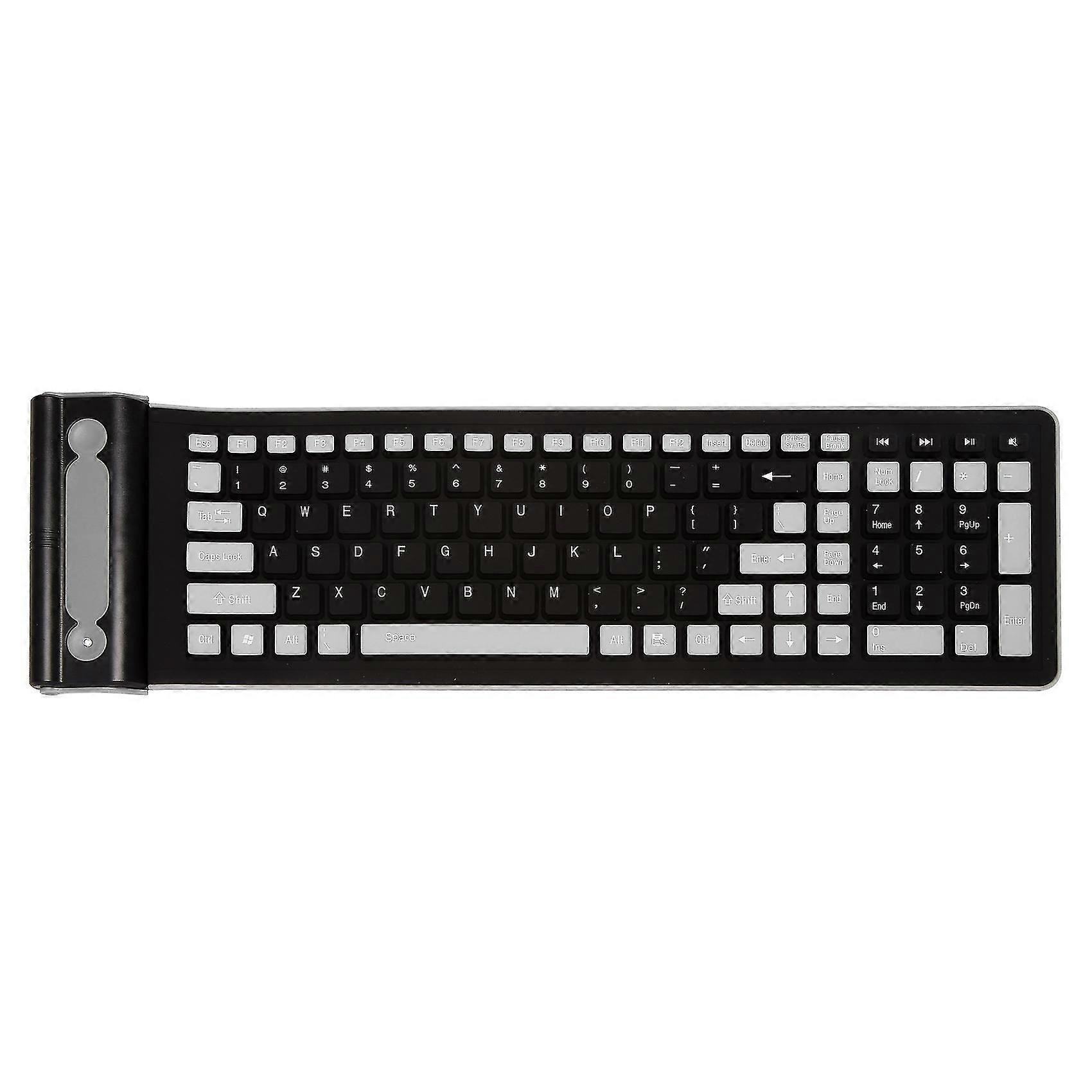 Tragbare Mini Flexible Roll Up wasserdichte waschbare weiche Silikon Wireless Keyboard mit USB Re