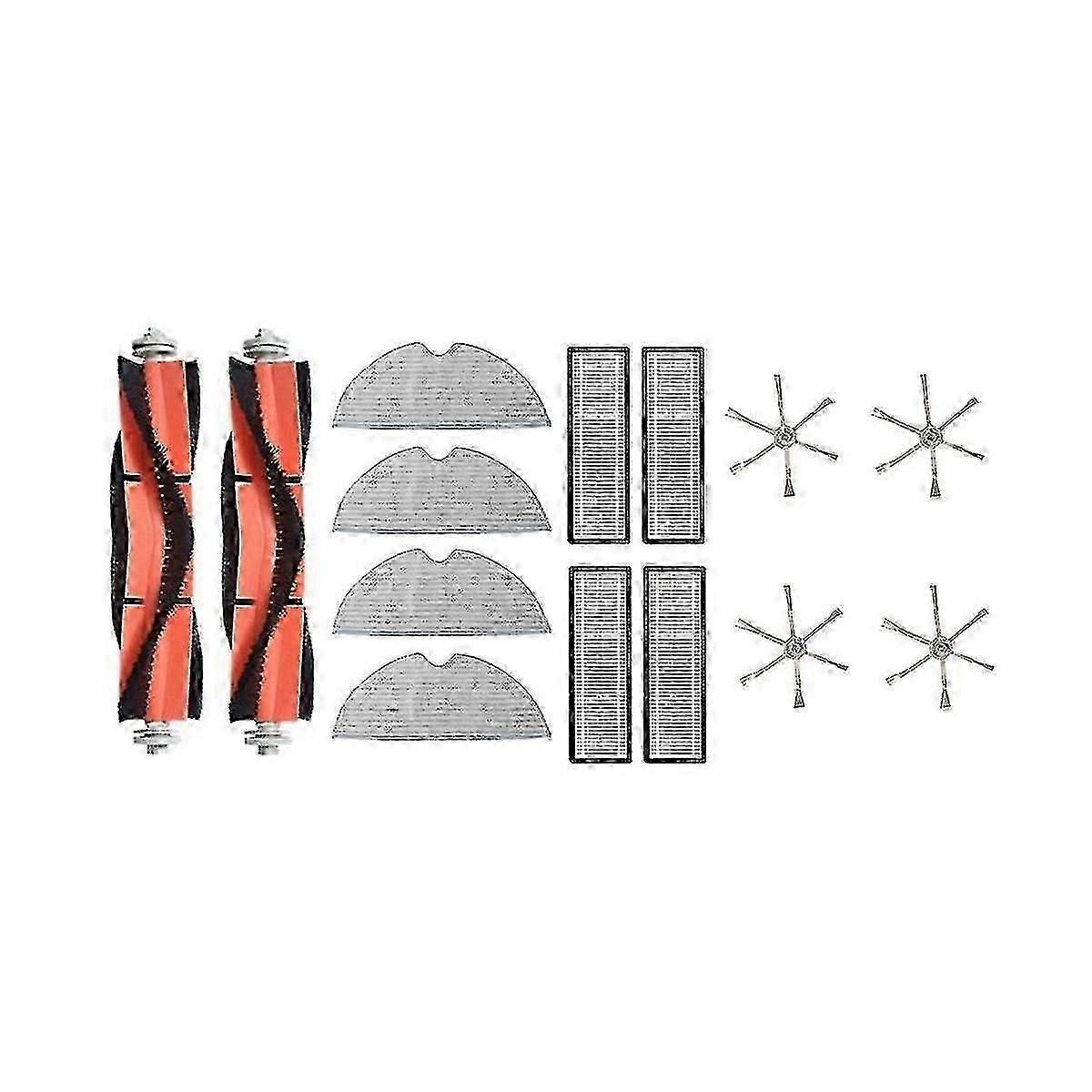 14pcs Replacement Part Main Side Brush Washable Filters Mop Cloth For 2c Robotic Vacuum Cleaner Acc