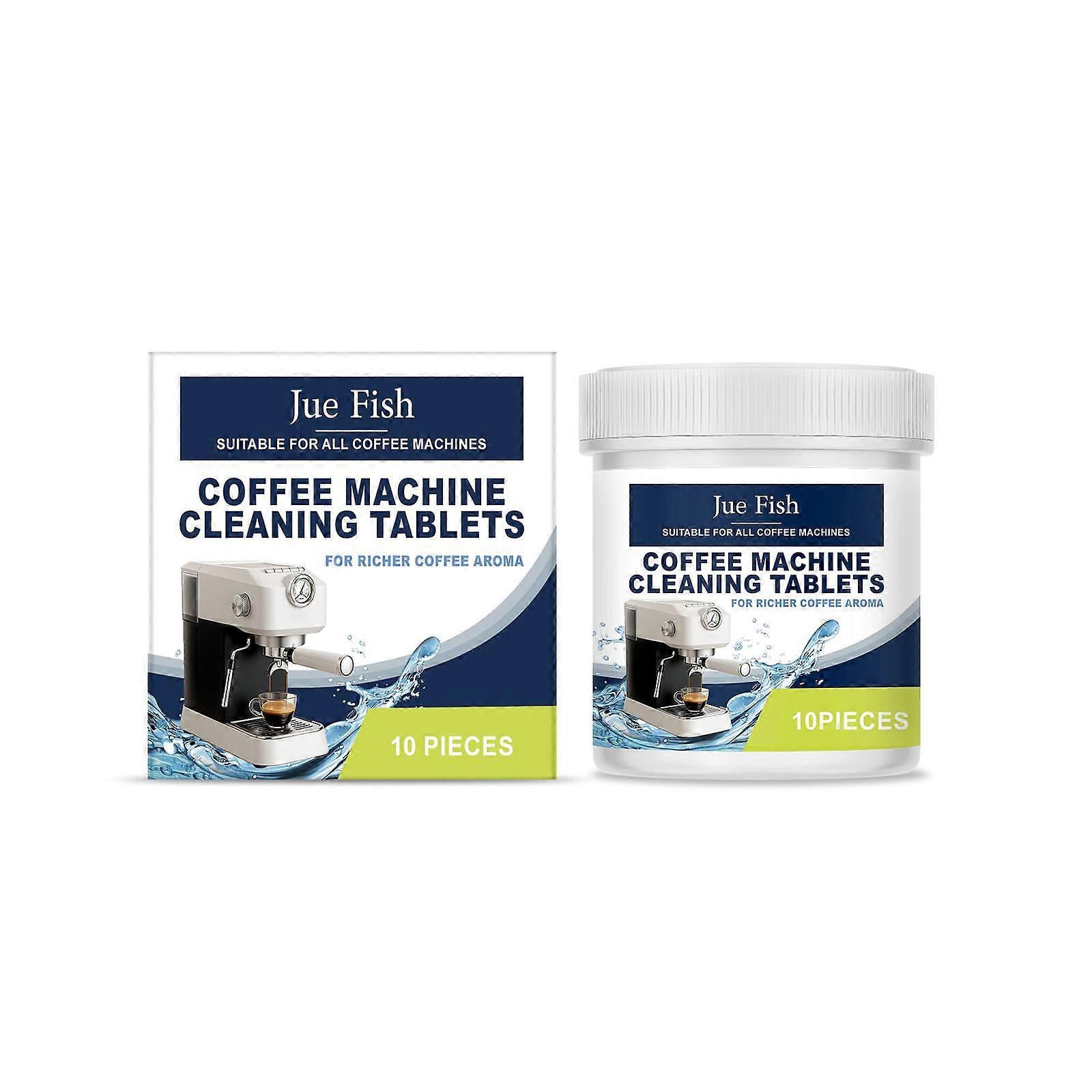 Coffee machine cleaning tablets for cleaning and maintaining coffee machine stains, grime, and cleaning filters.