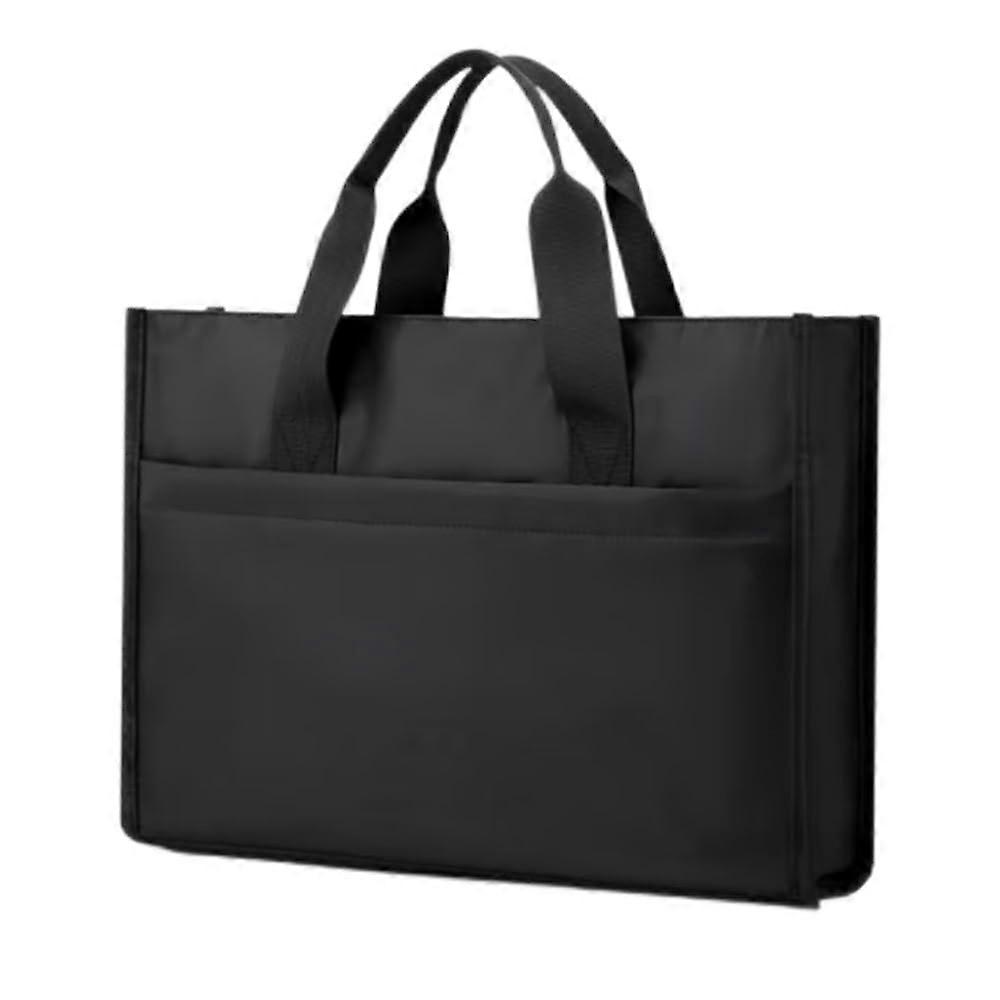 Business Handheld Briefcase Large Capacity Paper File Storage 39x7x30 cm Noir Document Carrier For Office