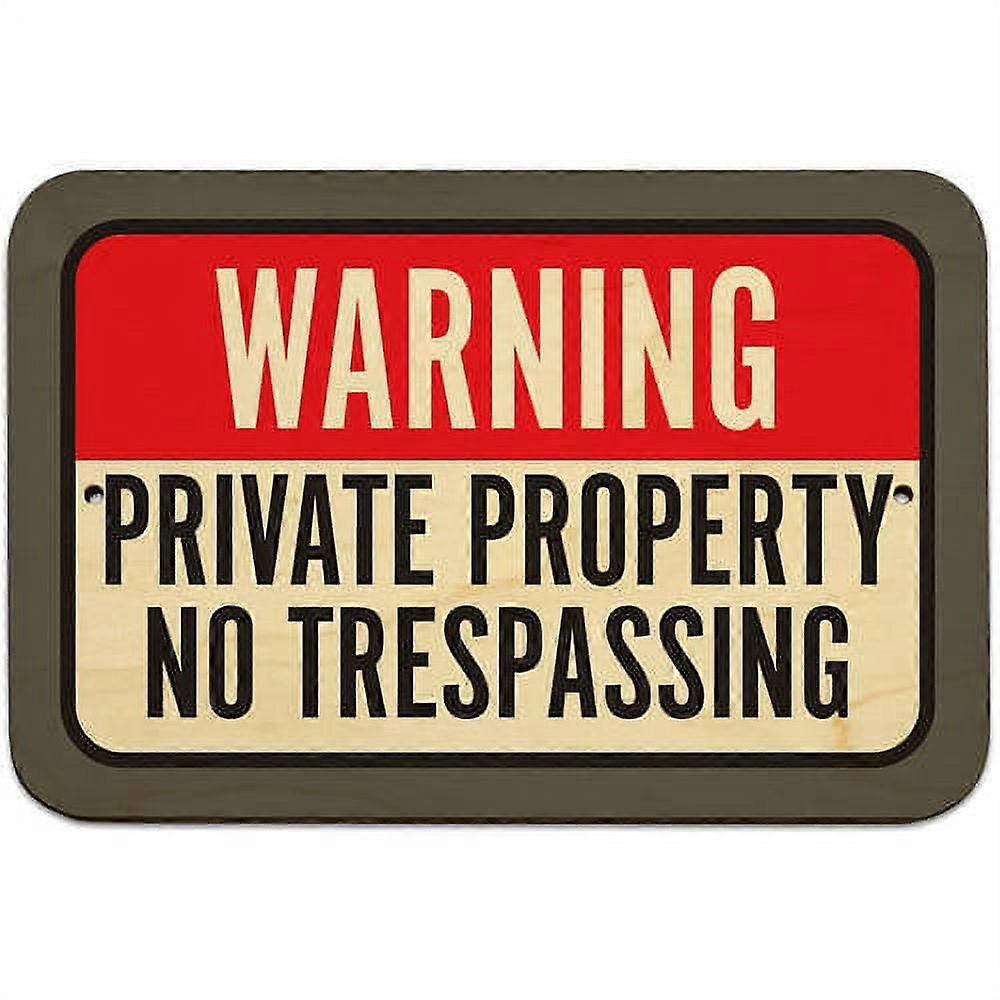 Warning Private Property No Trespassing Sign