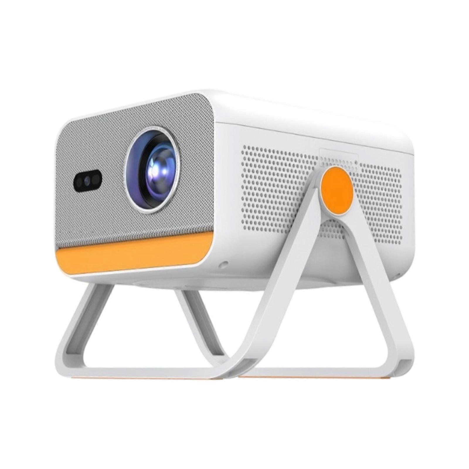 Compact 4K Video Projector with Quiet Cooling System Auto Focusing Feature 220V Power Supply  orange color
