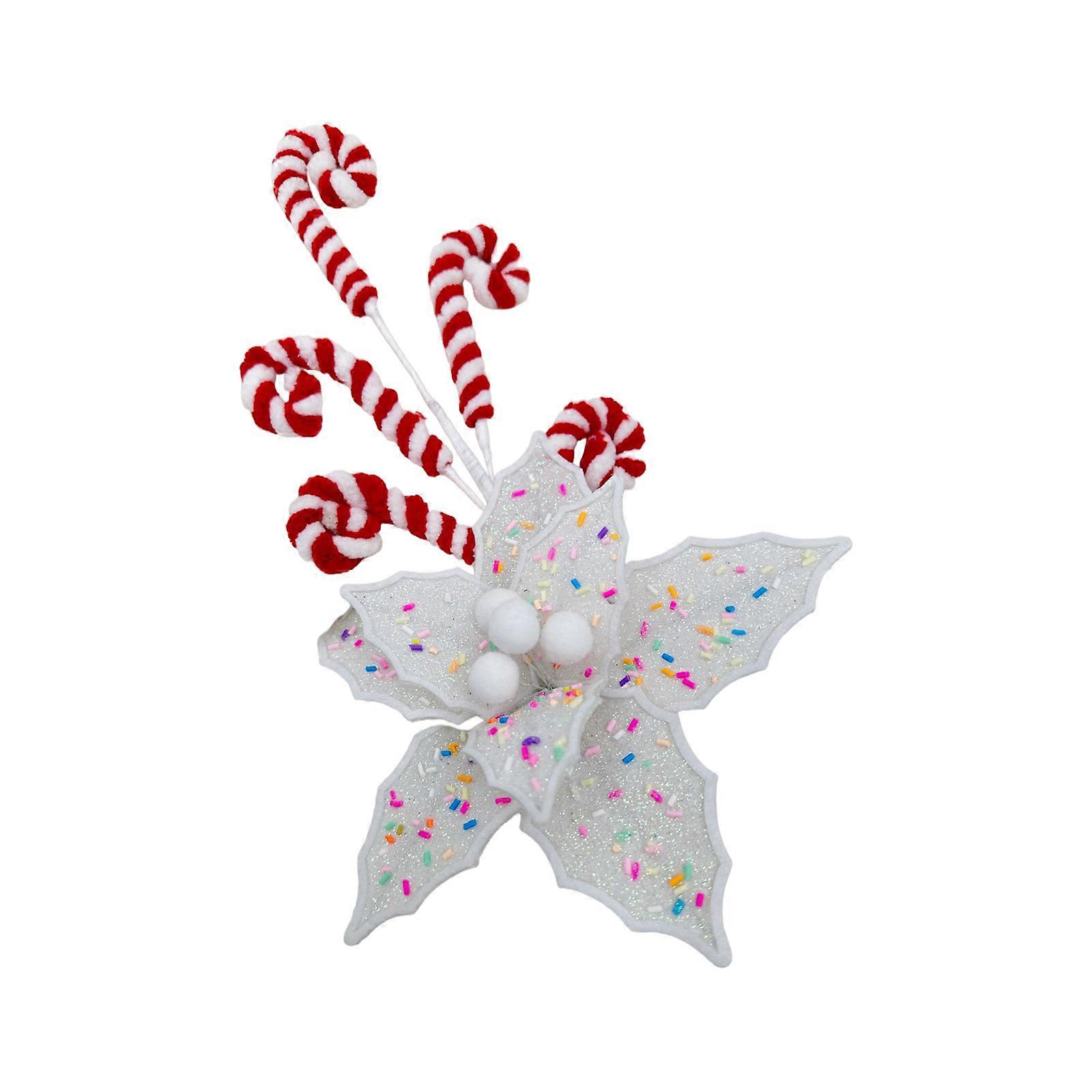 Long-lasting Christmas Petals Friendly For Home Tabletop Display  White