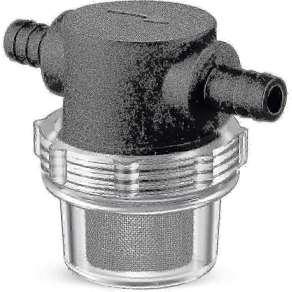 3/8 Inch Hose Barb Inline Strainer: 12v DC Camper Water Pump Filter for 80psi Pressure Twist-on Sprayer