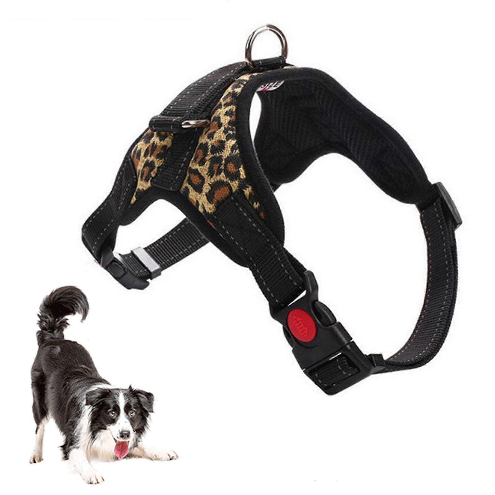 No Pull Service Dog Harness with Front Clip, Breathable Mesh Vest with Handle, Reflective Adjustable for Small Medium Large Dogs Walking and Training