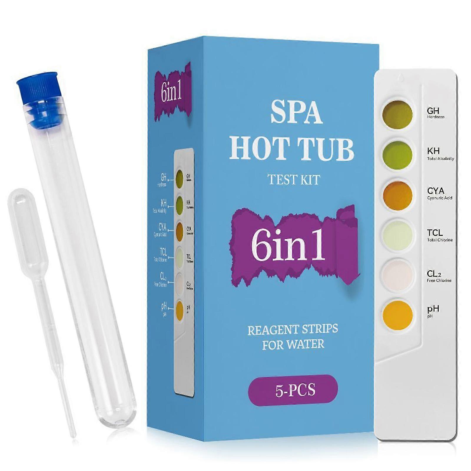 Quick Reliable Water Quality Test Strips Suitable for Household & Pool Water Monitoring Chlorine Cyanuric Acid Analysis Multicolor