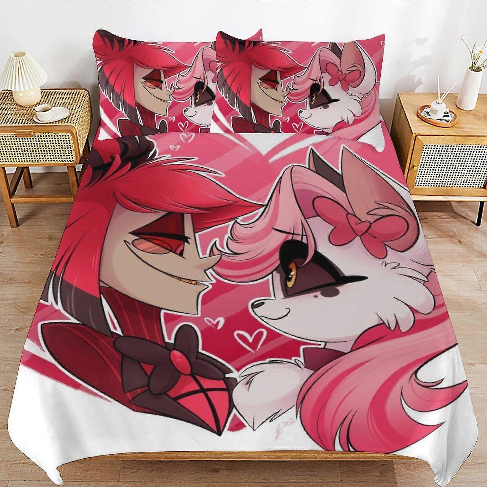 y505 Hazbin Hotel Consistent Sleep Texture Secure Fit Zipper Clean Structure Fabric Duvet Cover Sets Need b505