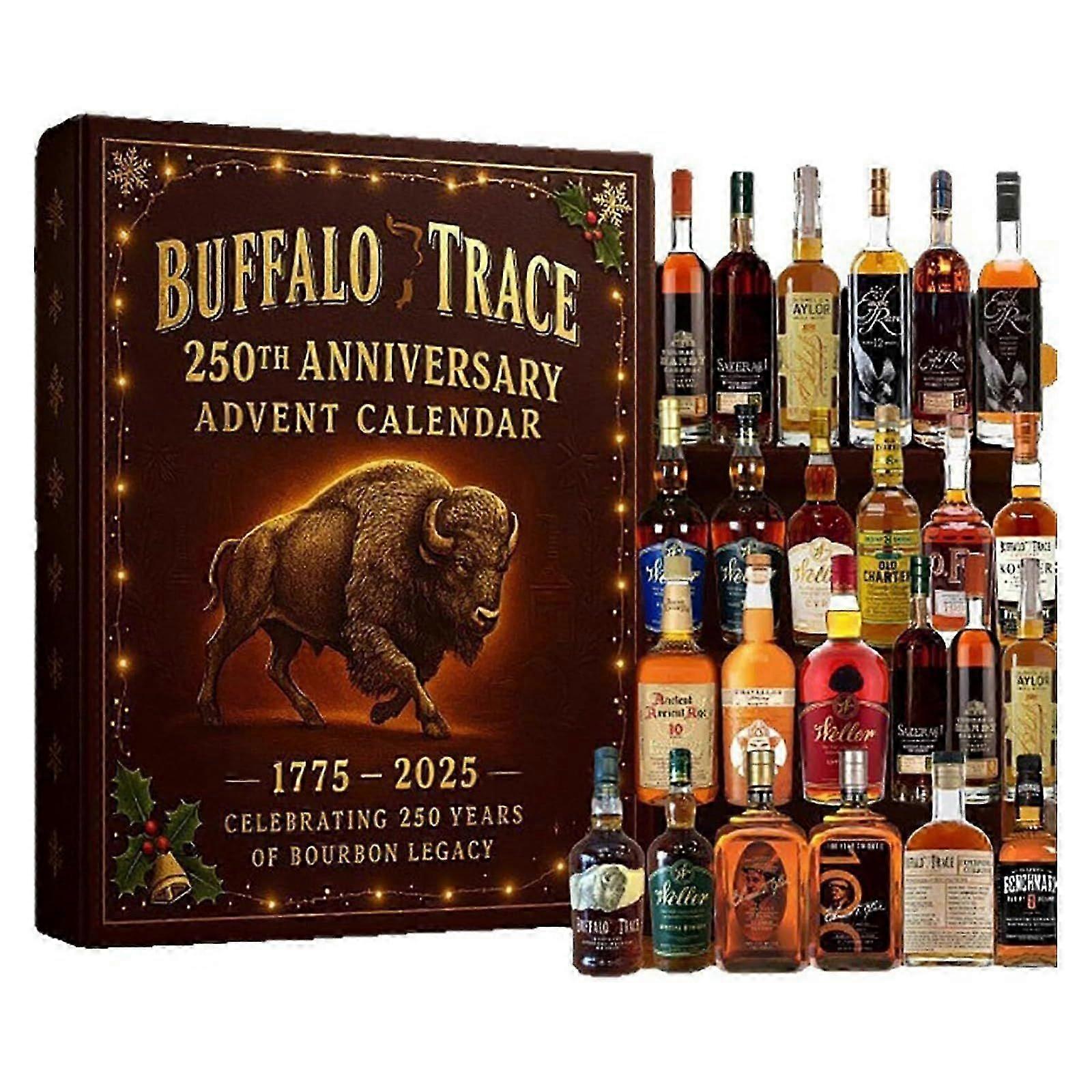 2025 Whiskey Advent Calendar with 24 Premium Holiday Ornaments for Daily Tasting Countdown, Unlocking a World of Unique Flavors, Gray